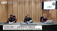 Audiência Pública debateu as Metas Fiscais do 1º quadrimestre de 2021