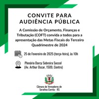 Convite Para Audiência Pública